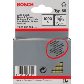 Bosch Schmalrückenklammer Typ 55, geharzt, 6 x 1,08 - 2609200224
