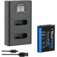 Blumax Akku + Lader für Sony NP-BX1 1100 mAh (3,6V) Kamera-Ladegerät