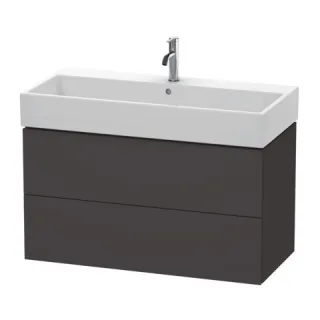 Duravit L-Cube Waschtischunterbau wandhängend Graphit Supermatt 984x459x544 mm - LC627808080 LC627808080