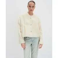 someday Jackenblazer NISABEL Regular verkürzter Blouson aus Bouclé Locker geschnitten mit Falte vorn und natürlichem Griff