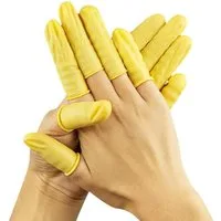 EUROPAPA Finger- und Zehenschutz Fingerlinge Latex (100-tlg., Fingerschutz für Kosmetik, Reinigung), Antistatisch Allgemeine Fingerlinge aus Gummi