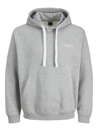 JACK&JONES - JCOCOVER GRAPHIC HOOD LN Light Grey Melange - Gr. - S