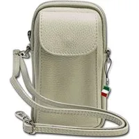 FLORENCE Umhängetasche Florence Damen Mini-Handtasche echtes (Umhängetasche, Umhängetasche), Damen Tasche Echtes Leder beige, Made-In Italy
