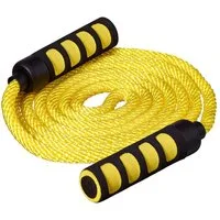 Best Sporting Springseil Springseil mit Softgriffen I Länge 400 cm I Farbe Gelb, Schwungseil für mehrere Springer