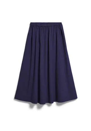Armedangels - POPLIN A-LINE MIDI SKIRT tinted navy - Gr. - L