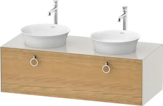 Duravit White Tulip Konsolenwaschtischunterbau wandhängend Natur Eiche & Nordic Weiß Matt & Seidenma WT4983BH539