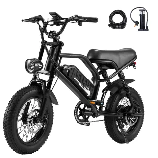 [EU DIRECT] A13 Electric Bike 36V 12.8Ah 250W Motor 16*3 Inch Tires 25kmh Max Speed 40-70km Max Range 120kg Max Load IP5