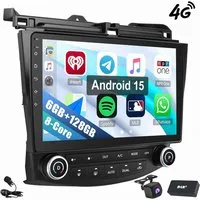 ESSGOO Für Honda Accord VII 7 6+128G Apple Carplay GPS RDS EQ 4G WiFi Autoradio (RDS, Digitalradio (DAB), FM, AM, 8-Kern Carplay Android Auto GPS Navi WIFI BT)