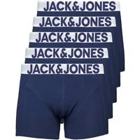 Jack & Jones Boxershorts Solid (5-St., 5er Pack) gute Passform durch elastische Baumwollqualität
