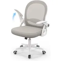 ZAISZE Bürostuhl Ergonomisch, Schreibtischstuhl mit Atmungsaktiver Rückenlehne (Chefsessel aus Mesh, Drehstuhl 360°, Verstellbarer Armlehnen, Höhenverstellbar), Einstellbarer für maximale Bewegungsfreiheit