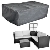 Feel2Home Gartenmöbel-Schutzhülle Schutzhülle 185x185x70 Schwarz Gartenmöbel Rattan Abdeckung Plane (Stück, 1-St., Schutzhülle mit Kordelverschluss), abwaschbar
