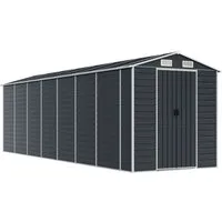 vidaXL Gartenhaus Gerätehaus Anthrazit 191x640x198 cm Verzinkter Stahl