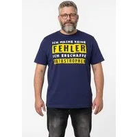 Men Plus T-Shirt T-Shirt Halbarm Print Rundhals bis 8 XL