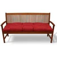 Beautissu Bankauflage Bankauflage Flair BK, ca.100x50x10cm, Rot, Sitzkissen für Gartenbank, Bankpolster Outdoor & Hollywoodschaukel