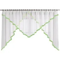 Joyswahl Scheibengardine Claudia (1 St), Kräuselband, transparent, Voile mit Satinband