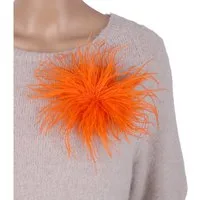 MIRROSI Brosche Edler Federbrosche, Feder-Anstecker im Boho-Vintage Stil, Ausgestattet mit Clip und Anstecknadel für sicheren Halt