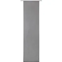 ELBERSDRUCKE Schiebegardine Schiebevorhang mit Klettband Liem grau 245 x 60 cm (1 St), Klettband, halbtransparent, Polyester, einfarbig, modern, Leinenlook