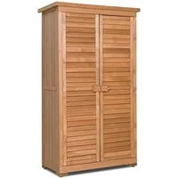 KOMFOTTEU Gartenhaus Gartenschrank, mit Lamellentüren & Bitumendach