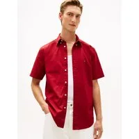 Tommy Hilfiger Kurzarmhemd FLEX POPLIN SOLID Regular fit mit Button-Down-Kragen