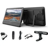 Reflexion DVD1052N Portabler DVD-Player (Akku, USB, 12V Auto-Adapter, 230V Netzteil, inkl. Kopfstützenhalterung)