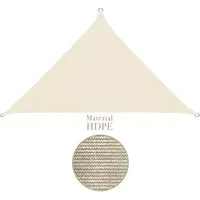 anndora Sonnensegel Tarp 3x3x4,25 HDPE rechtwinkliges Dreieck, (beige), luftdurchlässig