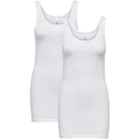 ONLY Shirttop Long Tank 2-er Stück Pack Basic Set ONLLIVE für Damen (2-tlg) ONLLIVE LOVE S/L LONG TANK TOP NOOS