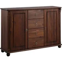 OTTO home Kombikommode Tessin, Buffetunterschrank, klassischer Landhausstil, aus massiver, FSC®-zertifizierter Kiefer, 128cm breit