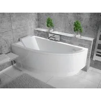 KOLMAN Badewanne Eckbadewanne Praktika 140x70, (Links/Rechts), Ablaufgarnitur & Füße GRATIS