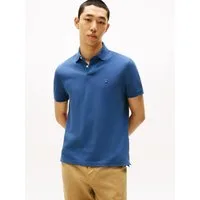 Tommy Hilfiger Poloshirt 1985 REGULAR POLO mit Kontraststreifen und Knopfleiste unifarben, sportlich, regular fit, Baumwollmix, Polokragen