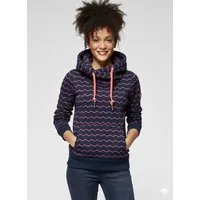 Ragwear Sweatshirt GRIPY BOLD CHEVRON O Hoodie mit hochschießendem Schalkragen mit Zierknopfbesatz