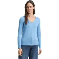 TOM TAILOR V-Ausschnitt-Pullover aus Feinstrick
