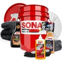detailmate Sonax Glanz Shampoo 500 ml Auto Wasch Set Plus Ultra Auto-Reinigungsmittel (Plus Ultra, [- Felgenreiniger - Autoshampoo - Detailer)