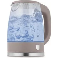 BerlingerHaus Wasserkocher Mattes Taupe, 1,7 l, 2200 W, Hochwertiges Borosilikatglas