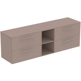 Ideal Standard Möbel-Set 200cm i.life B 4 Auszüge 2 mi.off.Fächer Gr.Chrom Greige matt, T5848NH T5848NH