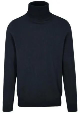 BASEFIELD - Rollkragen Pullover night blue - Gr. - M