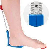 Plus 12 Messschieber - Optimal für Kinderfüße, Schuhmessgerät, Blaues Fußmessgerät, Markenunabhängig einsetzbar