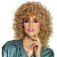 Boland Kostüm-Perücke Perücke Club Blond Retro-Lockenperücke für Damen 80-er Jahre Disco, Accessoire für 80-er Jahre Outfits und Retro-Kostüme