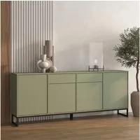 OTTO home Sideboard Loft, Breite 208,5 cm, grifflose Kommode 4 Türen/2 Schubkästen., Schubladenschrank mit viel Stauraum, Einlegeböden verstellbar