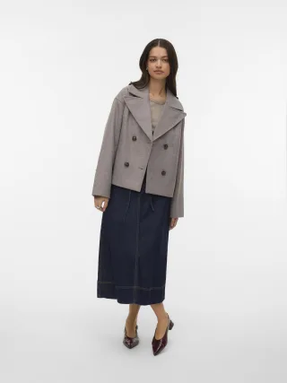 VERO MODA - VMVINCELINE SHORT JACKET NOOS Driftwood - Gr. - XS