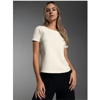 Trigema Sweatshirt TRIGEMA Shirt mit kurzen Ärmeln mit Kristallsteinen