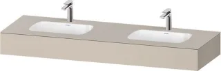 Duravit Qatego Einbauwaschtisch mit Konsole Taupe Supermatt 1600x550x170 mm - QA4695083830000 QA4695083830000