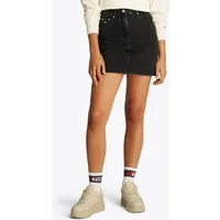 Tommy Jeans Jeansrock MOM SKIRT BI8080 in schwarzer Waschung, in Mini-Länge