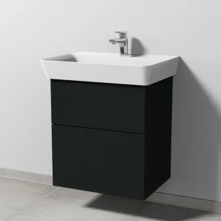 Sanipa 3way Waschtischunterbau zu Ideal Standard Connect Air Cube Waschtisch mit 2 Auszügen, Vulkan- SP6481V