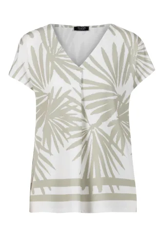 tuzzi - Shirt ALOE THERE! mit Allover-Print ecru/aloe vera - Gr. - 46