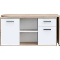 FORTE Schreibtisch Aliklia, multifunktional, Tischplatte ausschwenkbar, mit Rollen, Sideboard
