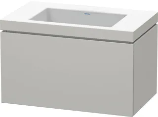 Duravit L-Cube c-bonded Set wandhängend Betongrau Matt 800x480x500 mm - LC6917N0707 LC6917N0707