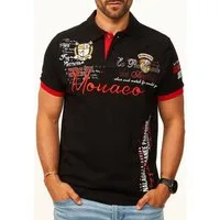 behype Poloshirt mit Stickerei als Freizeit Polo T-Shirt - Polo-Hemd für Herren Kurzarm Polohemd im Regular-Fit in Piqué-Qualität für Männer
