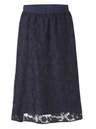 Frapp - Rock midi ausgestellt navy - Gr. - 50