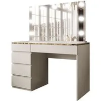 Lookway Schminktisch AURORA II ELITE KASCHMIR mit Spiegel und Beleuchtung (1x Schreibtisch 1x Spiegel), Breite: 120 cm