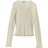 Bhoem V-Shirt BHOEM Strickpullunder mit V-Ausschnitt, beige (1-tlg)